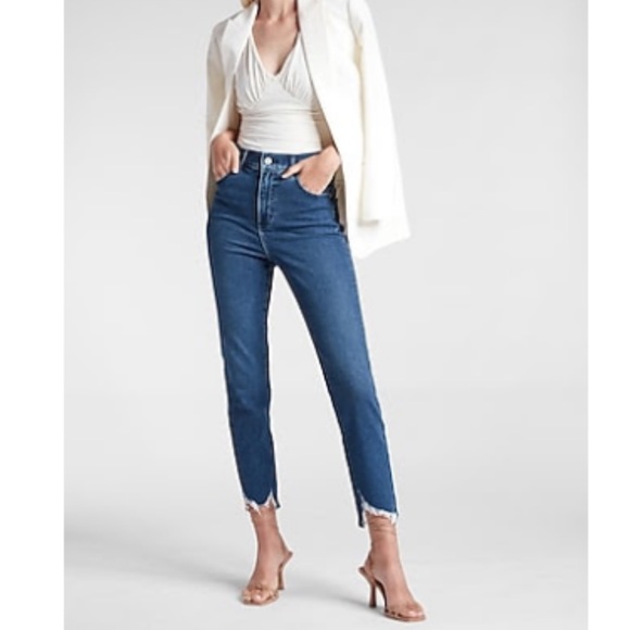 Express Super High Waisted Medium Wash jeans - Picture 2 of 6